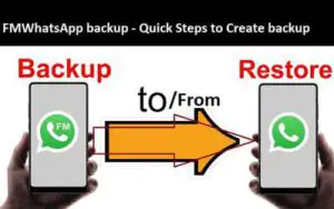 FMWhatsApp backup - Quick Steps to Create backup