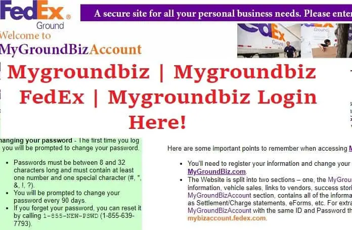 Mygroundbiz | Mygroundbiz FedEx | Mygroundbiz Login Here!