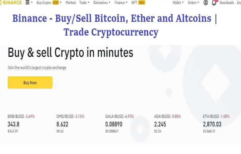 Binance - Buy/Sell Bitcoin, Ether and Altcoins | Trade Cryptocurrency
