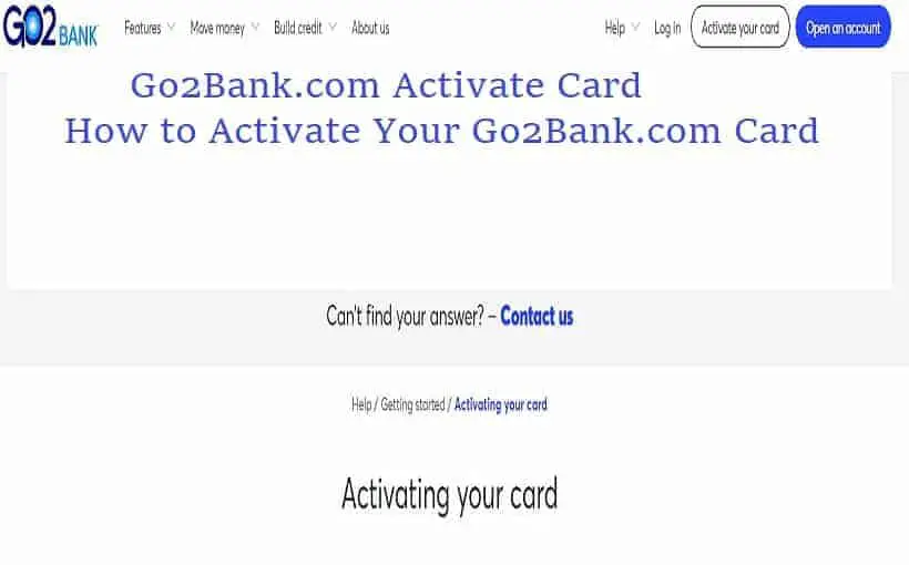 Go2Bank.com Activate Card | How to Activate Your Go2Bank.com Card