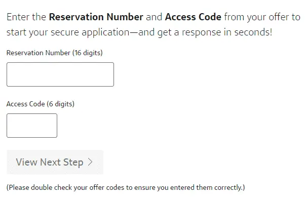 reservation number code