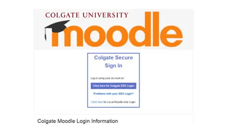 Colgate Moodle Login Portal Guidelines | Sign in To moodle.colgate.edu